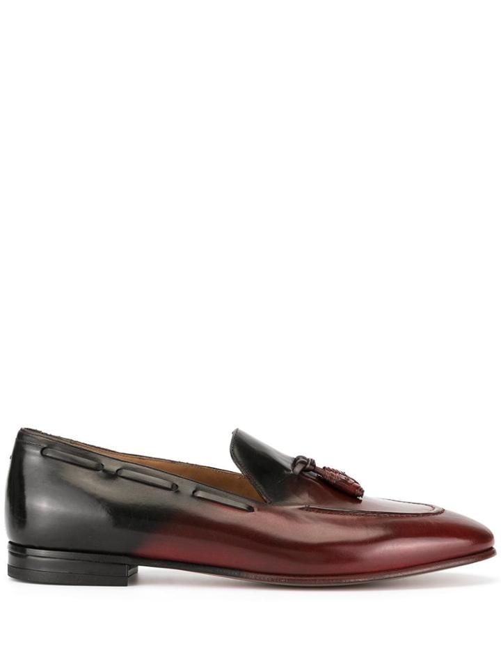 Francesco Russo Ombre Tassel Detail Loafers - Red