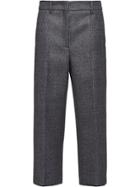 Prada Compact Mouliné Prince Of Wales Trousers - Grey