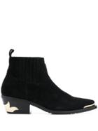 Baldinini Textured Slip-on Ankle Boots - Black