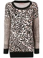 Twin-set Leopard Fine Knit Sweater - Brown