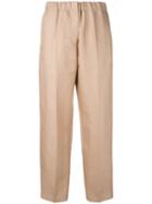 Jil Sander - Coleman Tailored Trousers - Women - Cotton/linen/flax - 34, Nude/neutrals, Cotton/linen/flax