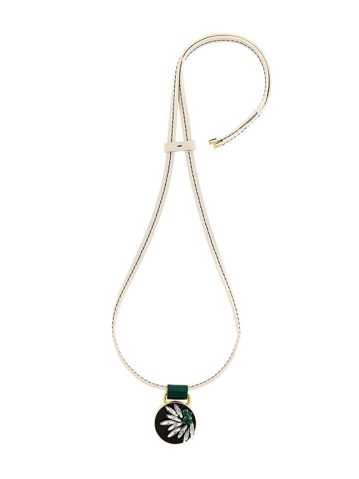 Marni Strass Pendant Necklace, Women's, White