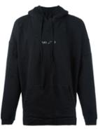 Unravel Project Shredded Trim Printed Hoodie, Men's, Size: Medium, Black, Cotton