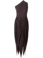 Romeo Gigli Vintage Asymmetric Dress, Women's, Size: 42, Brown