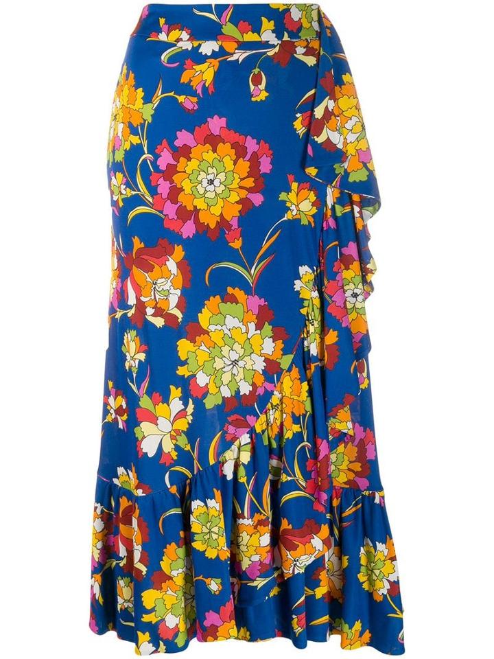 La Doublej X Mantero Wrap Skirt - Blue