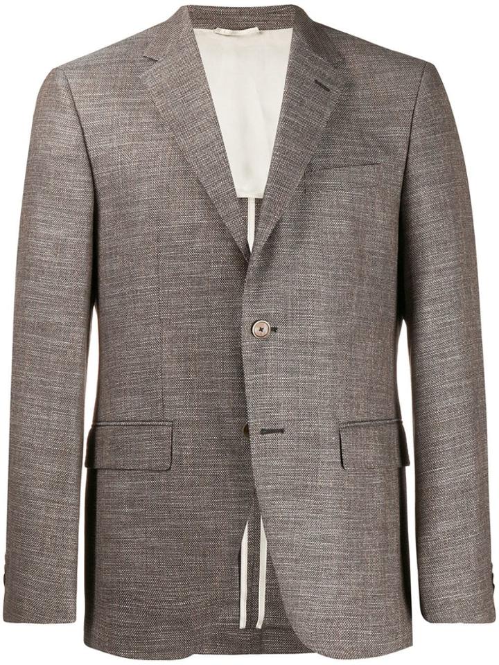 Boss Hugo Boss Micro-check Suit Jacket - Brown