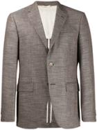 Boss Hugo Boss Micro-check Suit Jacket - Brown