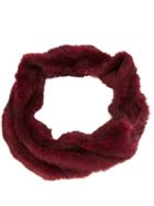 Jocelyn Infinity Scarf, Women's, Red, Rabbit Fur/cotton/polyester