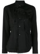 Comme Des Garçons Ruffle Trim Shirt - Black