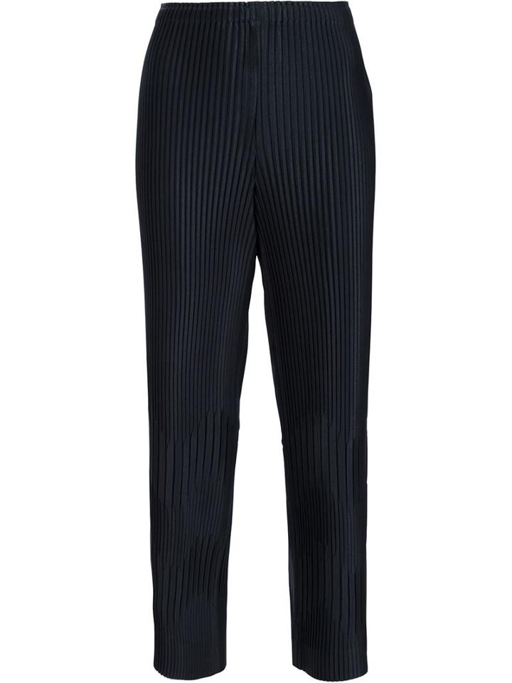 Issey Miyake Ribbed Cropped Trousers