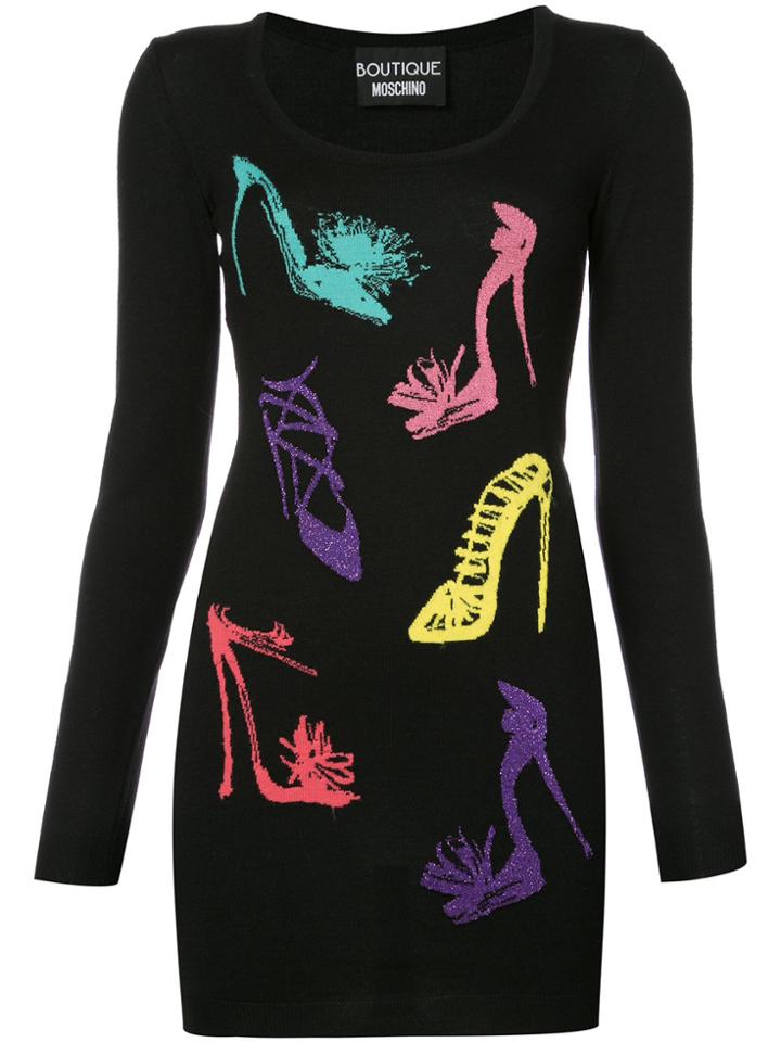Boutique Moschino Stilleto Fitted Dress - Black