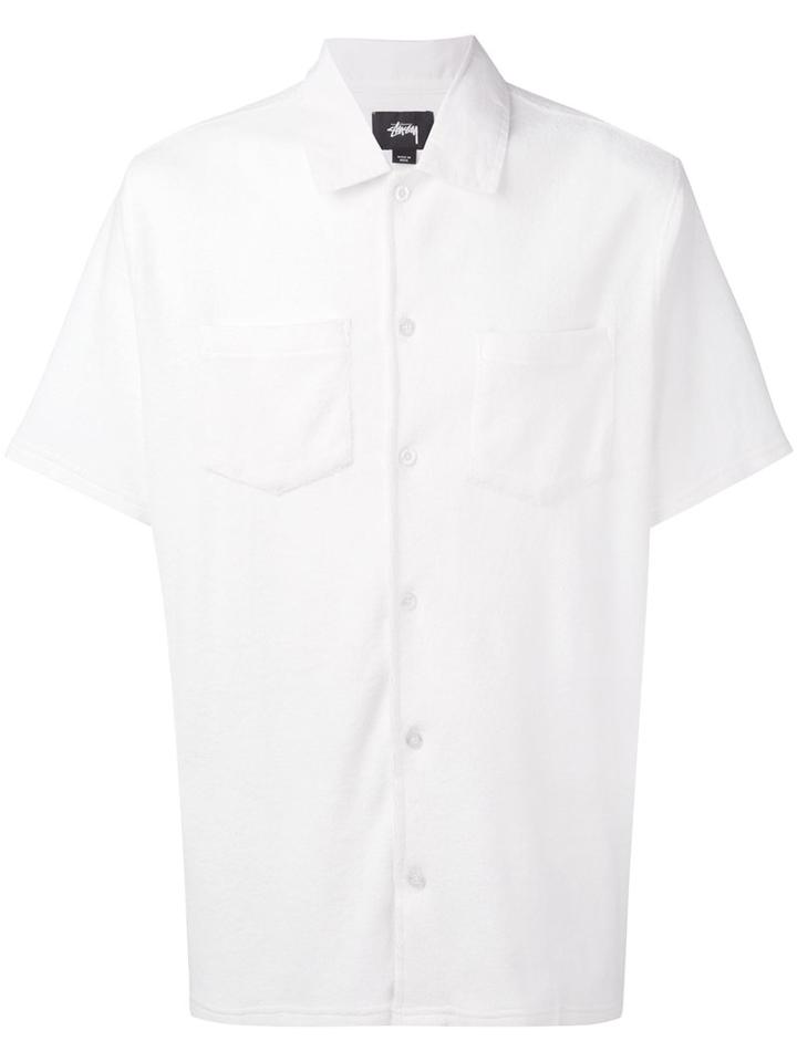 Stussy - Chest Pockets Shortsleeved Shirt - Men - Cotton - L, White, Cotton