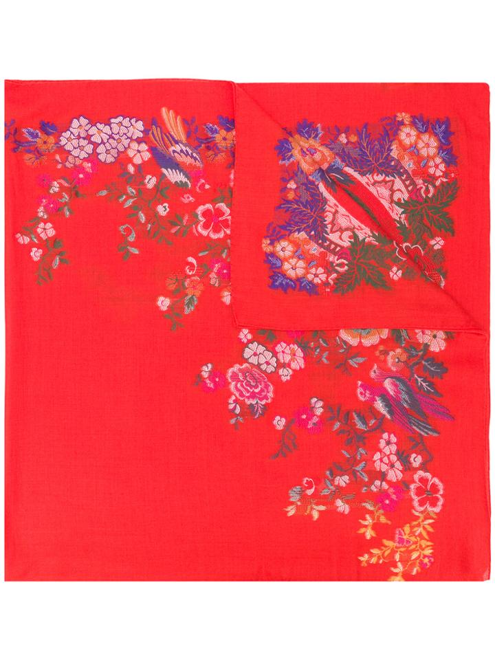 Etro Floral Scarf - Red