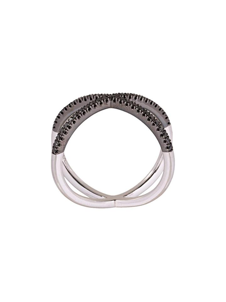 Alinka 'katia' Super Fine Cross Over Ring - Metallic