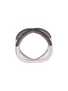 Alinka 'katia' Super Fine Cross Over Ring - Metallic