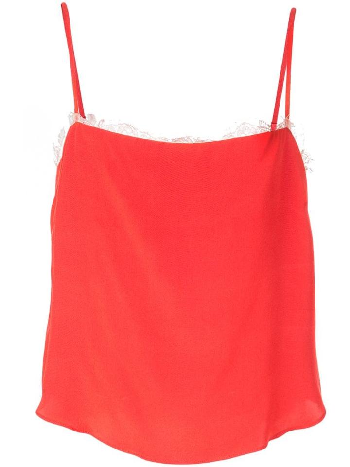 Fleur Du Mal Sleeveless Lace Detail Top - Red