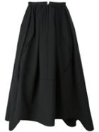 Comme Des Garçons Comme Des Garçons Wave Detailed Skirt, Women's, Size: Small, Black, Wool