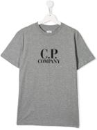 Cp Company Kids Logo Print T-shirt - Grey