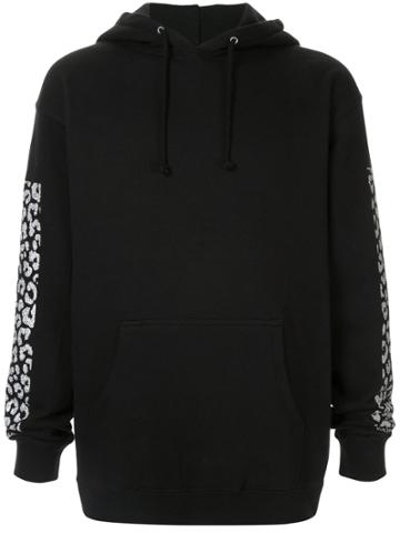 Keiser Clark Drawstring Leopard Print Hoodie - Black