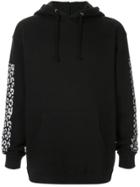 Keiser Clark Drawstring Leopard Print Hoodie - Black