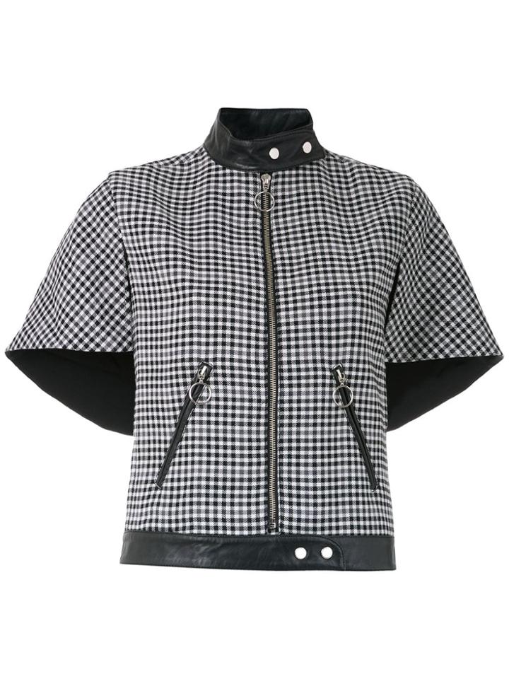 Reinaldo Lourenço Checked Cropped Jacket - Black