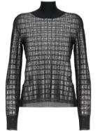 Chloé Geometric Knitted Top - Black