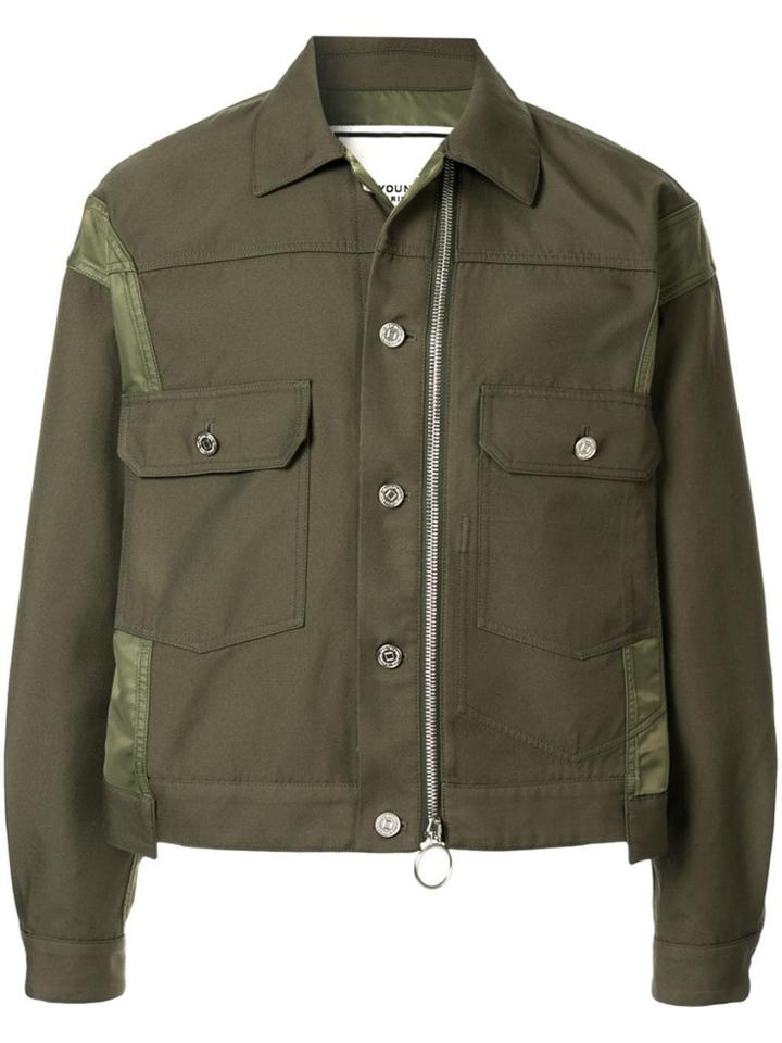 Wooyoungmi Button Bomber Style Jacket - Green