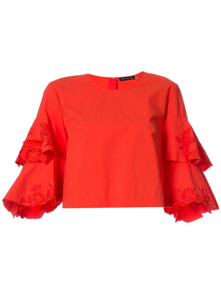 Josie Natori Tiered Sleeve Top