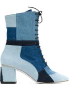 Amélie Pichard Lace-up Patchwork Boots