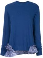 Clu Longsleeved Ruffle Detailed Jumper - Blue