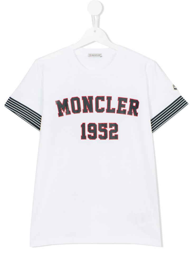 Moncler Kids - Logo Print T-shirt - Kids - Cotton - 14 Yrs, Boy's, White