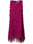 Ainea Sleeveless Embroidered Dress - Pink & Purple