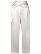 Brunello Cucinelli Cropped Flowing Trousers - White