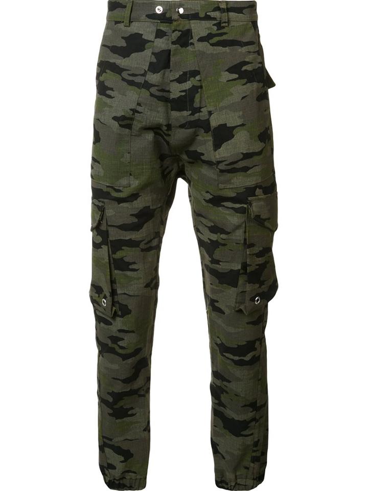 Mr. Completely Camouflage Print Trousers, Men's, Size: Xl, Brown, Cotton/spandex/elastane