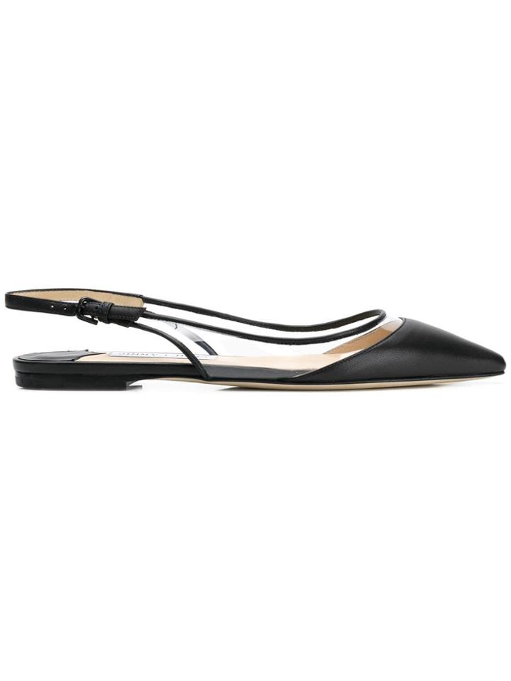 Jimmy Choo Erin Flat Ballerina Shoes - Black