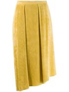 Isabel Marant Freja Flowing Velvet Skirt - Yellow
