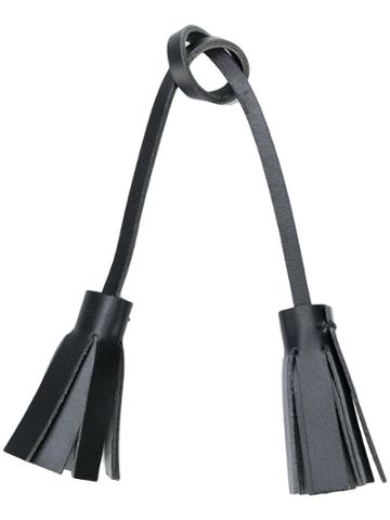 Less Bore Double Tassel Tie - Black