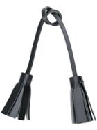 Less Bore Double Tassel Tie - Black