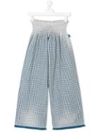 Goganga Teen Check Smocked Trousers - Blue