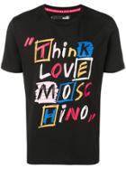 Love Moschino Slogan Print T-shirt - Black