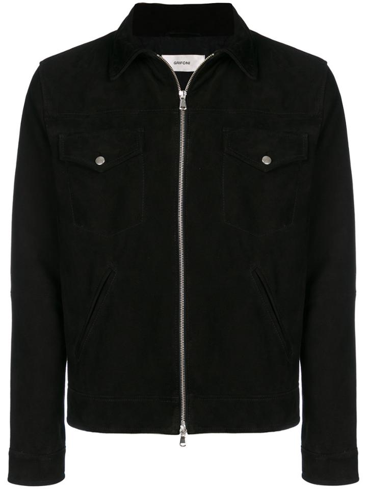 Mauro Grifoni Zipped Shirt Jacket - Black