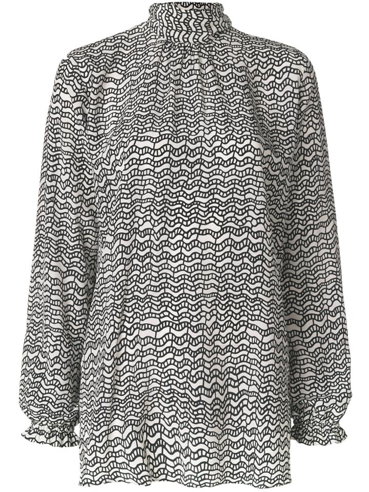 Valentino Patterned Blouse - White