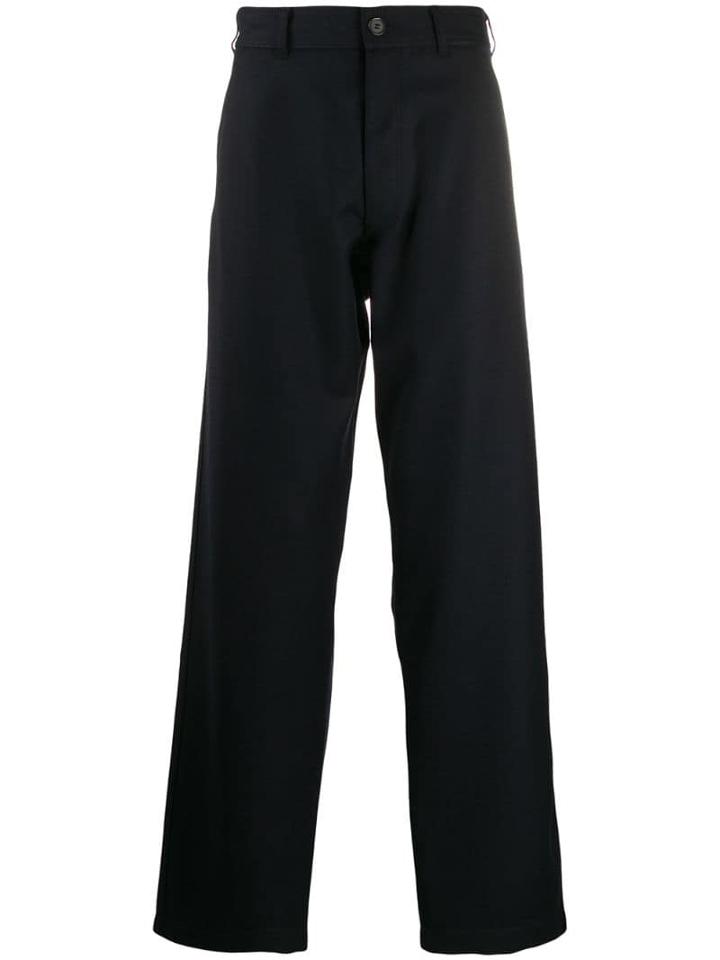 Comme Des Garçons Shirt Wide Leg Chino Trousers - Blue