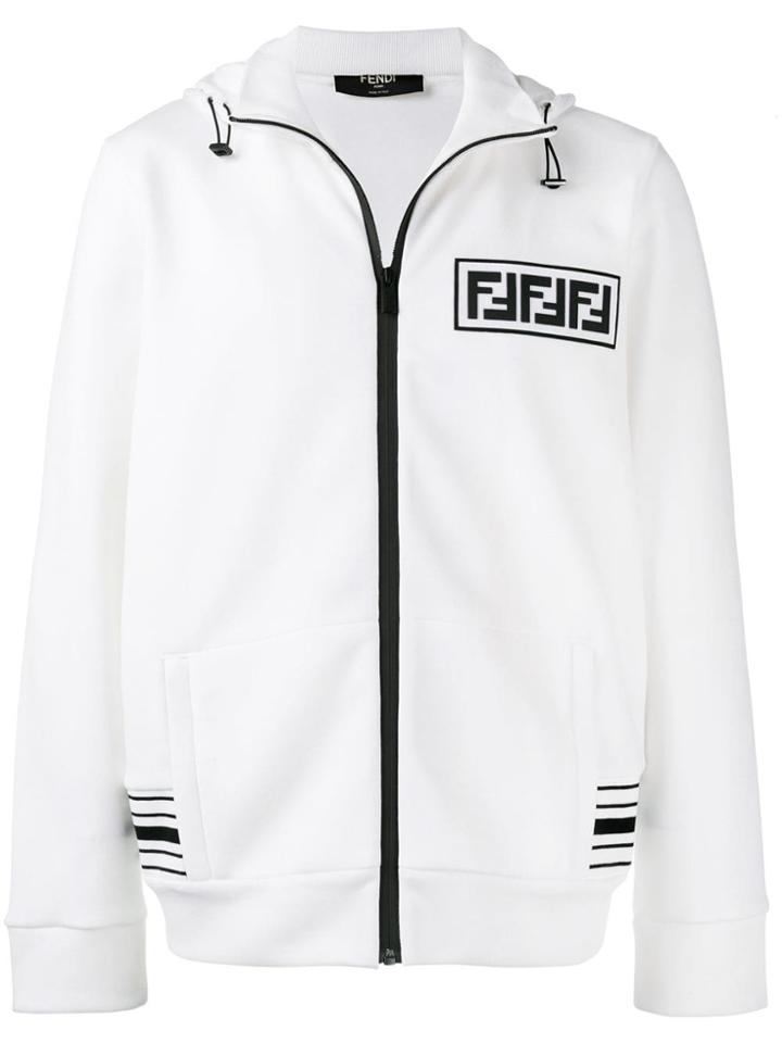 Fendi Hooded Logo Sweater - White