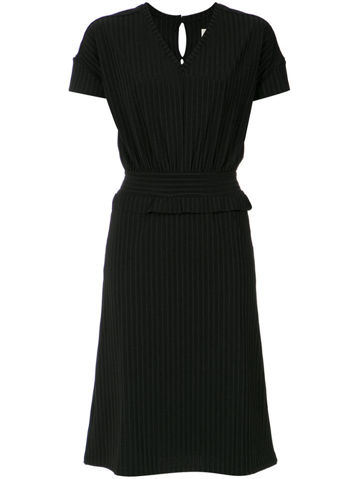 Lilly Sarti Ribbed Midi Dress - Black
