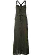Damir Doma - Pinafore Strap Dress - Women - Linen/flax/viscose - S, Grey, Linen/flax/viscose