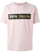 Palm Angels Logo Print T-shirt, Men's, Size: S, Pink/purple, Cotton
