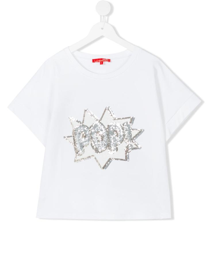 Loredana - 'pop' Sequinned T-shirt - Kids - Cotton/spandex/elastane - 14 Yrs, White