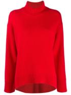Sminfinity Turtle Neck Sweater - Red