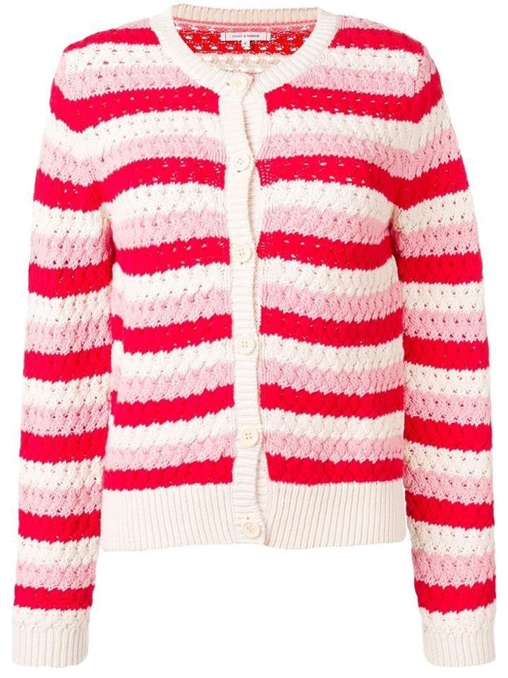 Chinti & Parker Crochet-knitted Cardigan - Red